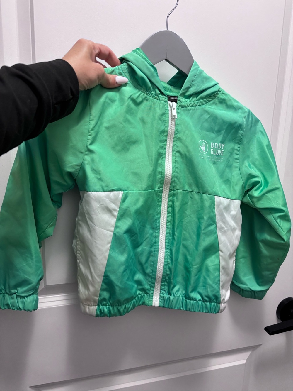 Body Glove Kids' Mint and White Hooded Windbreaker Jacket